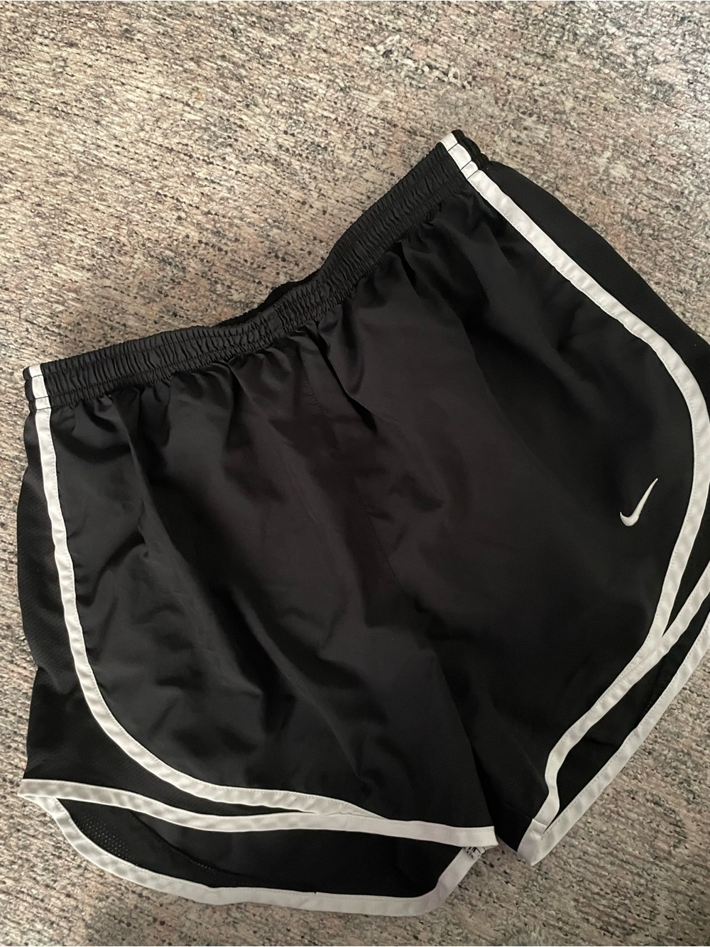 Nike Women's Black Shorts with White Trim